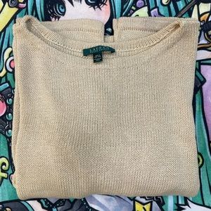 Polo quarter sleeve wide neck sweater